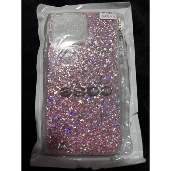 for iPhone 14 Pro Max Case Glitter Sparkle pink - Picture 1 of 1